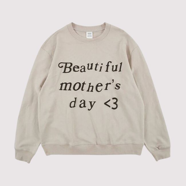 Kanye West Beautiful Mother’s Day Crewneck Shirt Bone