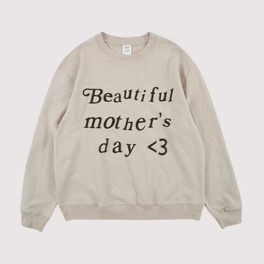 Kanye West Beautiful Mother’s Day Crewneck Shirt Bone